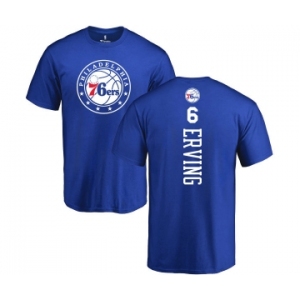 NBA Nike Philadelphia 76ers #6 Julius Erving Royal Blue Backer T-Shirt