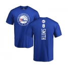 NBA Nike Philadelphia 76ers #8 Zhaire Smith Royal Blue Backer T-Shirt