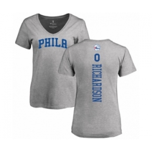 Basketball Women's Philadelphia 76ers #0 Josh Richardson Ash Backer T-Shirt