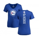 NBA Women's Nike Philadelphia 76ers #17 JJ Redick Royal Blue Backer T-Shirt