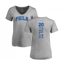 NBA Women's Nike Philadelphia 76ers #20 Markelle Fultz Ash Backer T-Shirt