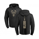 NBA Nike Milwaukee Bucks #1 Oscar Robertson Black One Color Backer Pullover Hoodie