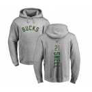 NBA Nike Milwaukee Bucks #21 Tony Snell Ash Backer Pullover Hoodie