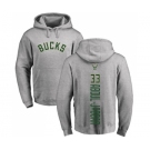 NBA Nike Milwaukee Bucks #33 Kareem Abdul-Jabbar Ash Backer Pullover Hoodie