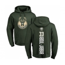 NBA Nike Milwaukee Bucks #33 Kareem Abdul-Jabbar Green Backer Pullover Hoodie
