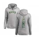 NBA Women's Nike Milwaukee Bucks #21 Tony Snell Ash Backer Pullover Hoodie