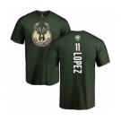 NBA Nike Milwaukee Bucks #11 Brook Lopez Green Backer T-Shirt