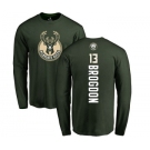 NBA Nike Milwaukee Bucks #13 Malcolm Brogdon Green Backer Long Sleeve T-Shirt