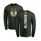 NBA Nike Milwaukee Bucks #22 Khris Middleton Green Backer Long Sleeve T-Shirt