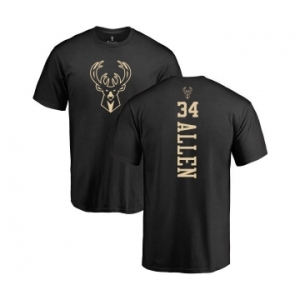NBA Nike Milwaukee Bucks #34 Ray Allen Black One Color Backer T-Shirt