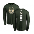 NBA Nike Milwaukee Bucks #34 Ray Allen Green Backer Long Sleeve T-Shirt