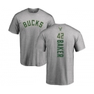 NBA Nike Milwaukee Bucks #42 Vin Baker Ash Backer T-Shirt