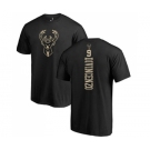 NBA Nike Milwaukee Bucks #9 Donte DiVincenzo Black One Color Backer T-Shirt