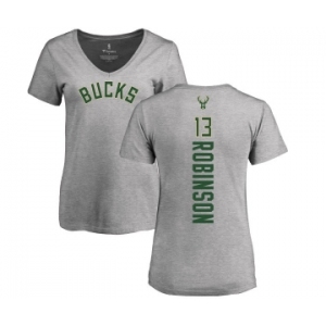 NBA Women's Nike Milwaukee Bucks #13 Glenn Robinson Ash Backer T-Shirt