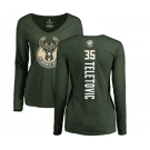 NBA Women's Nike Milwaukee Bucks #35 Mirza Teletovic Green Backer Long Sleeve T-Shirt