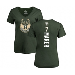 NBA Women's Nike Milwaukee Bucks #7 Thon Maker Green Backer T-Shirt