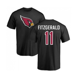 Football Arizona Cardinals #11 Larry Fitzgerald Black Name & Number Logo T-Shirt