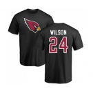 Football Arizona Cardinals #24 Adrian Wilson Black Name & Number Logo T-Shirt