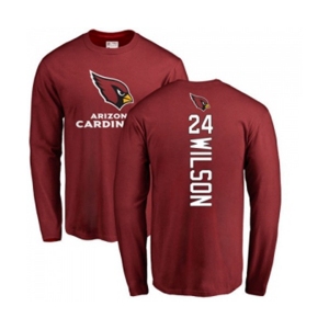 Football Arizona Cardinals #24 Adrian Wilson Maroon Backer Long Sleeve T-Shirt