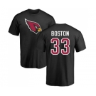 NFL Nike Arizona Cardinals #33 Tre Boston Black Name & Number Logo T-Shirt
