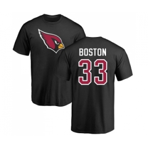 NFL Nike Arizona Cardinals #33 Tre Boston Black Name & Number Logo T-Shirt