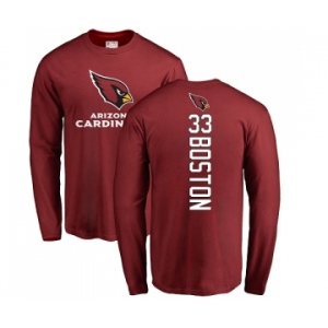 NFL Nike Arizona Cardinals #33 Tre Boston Maroon Backer Long Sleeve T-Shirt