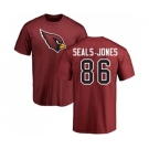 NFL Nike Arizona Cardinals #86 Ricky Seals-Jones Maroon Name & Number Logo T-Shirt