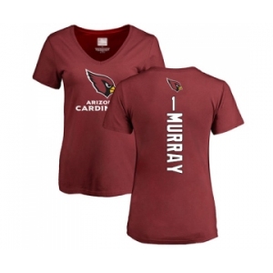 Football Women's Arizona Cardinals #1 Kyler Murray Maroon Backer T-Shirt