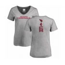 Football Women's Arizona Cardinals #4 Andy Lee Ash Backer V-Neck T-Shirt