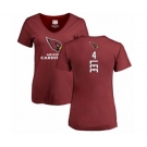 Football Women's Arizona Cardinals #4 Andy Lee Maroon Backer T-Shirt