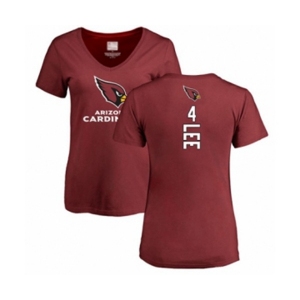 Football Women's Arizona Cardinals #4 Andy Lee Maroon Backer T-Shirt