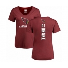 Football Women's Arizona Cardinals #41 Kenyan Drake Maroon Backer T-Shirt