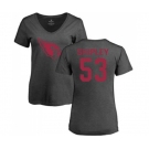 Football Women's Arizona Cardinals #53 A.Q. Shipley Ash One Color T-Shirt