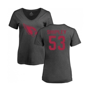 Football Women's Arizona Cardinals #53 A.Q. Shipley Ash One Color T-Shirt