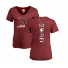 Football Women's Arizona Cardinals #53 A.Q. Shipley Maroon Backer T-Shirt