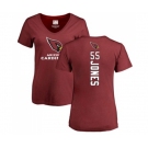 Football Women's Arizona Cardinals #55 Chandler Jones Maroon Backer T-Shirt