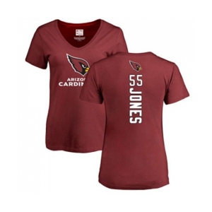 Football Women's Arizona Cardinals #55 Chandler Jones Maroon Backer T-Shirt