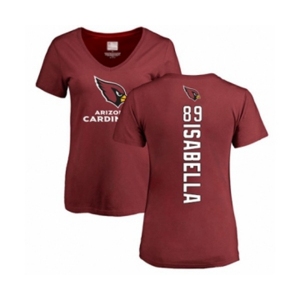 Football Women's Arizona Cardinals #89 Andy Isabella Maroon Backer T-Shirt