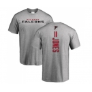 Football Atlanta Falcons #11 Julio Jones Ash Backer T-Shirt