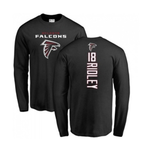 Football Atlanta Falcons #18 Calvin Ridley Black Backer Long Sleeve T-Shirt