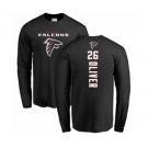 Football Atlanta Falcons #26 Isaiah Oliver Black Backer Long Sleeve T-Shirt