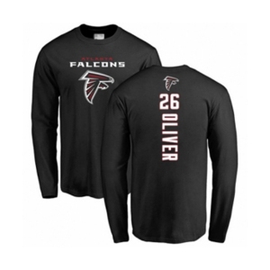 Football Atlanta Falcons #26 Isaiah Oliver Black Backer Long Sleeve T-Shirt
