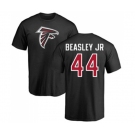 Football Atlanta Falcons #44 Vic Beasley Black Name & Number Logo T-Shirt