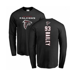 Football Atlanta Falcons #93 Allen Bailey Black Backer Long Sleeve T-Shirt