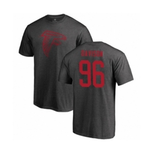 Football Atlanta Falcons #96 Tyeler Davison Ash One Color T-Shirt