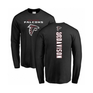 Football Atlanta Falcons #96 Tyeler Davison Black Backer Long Sleeve T-Shirt