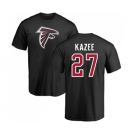 NFL Nike Atlanta Falcons #27 Damontae Kazee Black Name & Number Logo T-Shirt