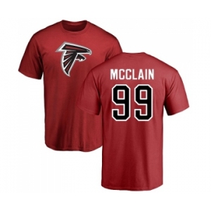 NFL Nike Atlanta Falcons #99 Terrell McClain Red Name & Number Logo T-Shirt