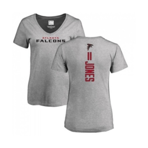 Football Women's Atlanta Falcons #11 Julio Jones Ash Backer T-Shirt