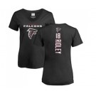 Football Women's Atlanta Falcons #18 Calvin Ridley Black Backer T-Shirt